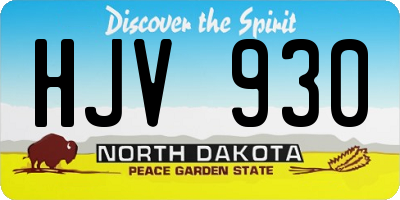 ND license plate HJV930