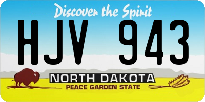 ND license plate HJV943