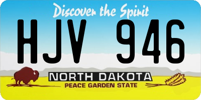 ND license plate HJV946