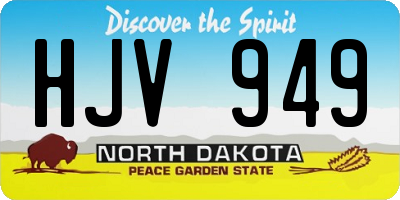 ND license plate HJV949