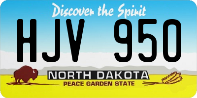 ND license plate HJV950