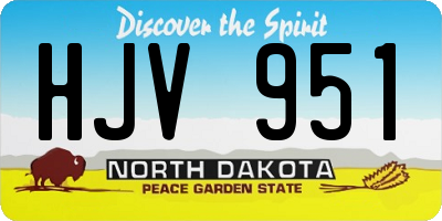 ND license plate HJV951