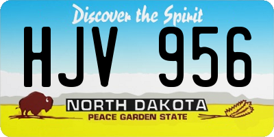 ND license plate HJV956