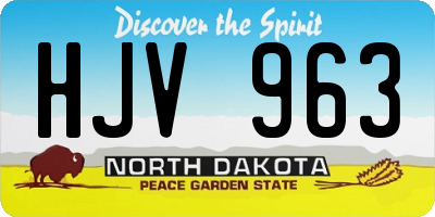 ND license plate HJV963