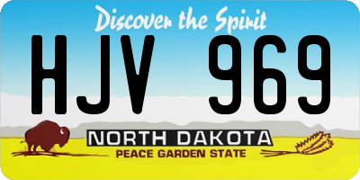 ND license plate HJV969