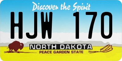 ND license plate HJW170