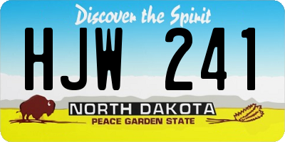 ND license plate HJW241