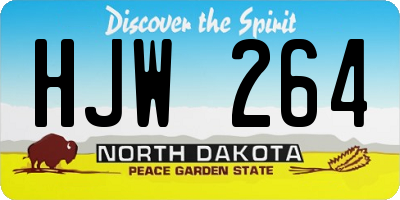 ND license plate HJW264