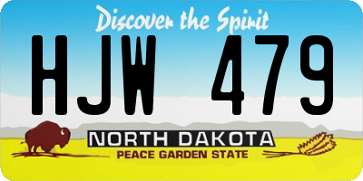 ND license plate HJW479