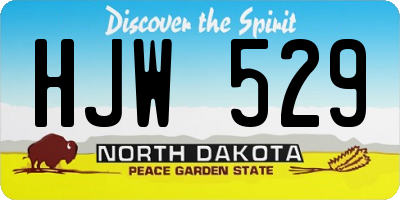 ND license plate HJW529