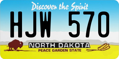 ND license plate HJW570