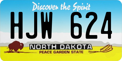 ND license plate HJW624