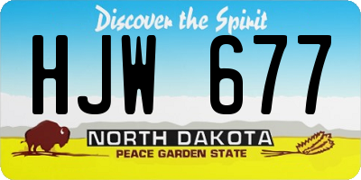 ND license plate HJW677