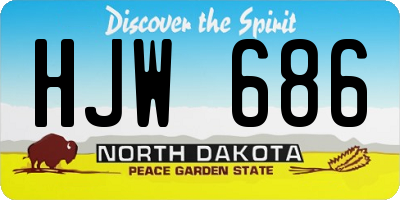 ND license plate HJW686