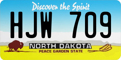 ND license plate HJW709