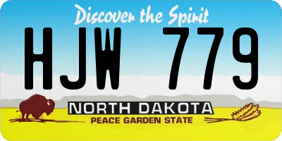 ND license plate HJW779