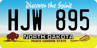 ND license plate HJW895