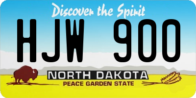 ND license plate HJW900