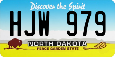 ND license plate HJW979