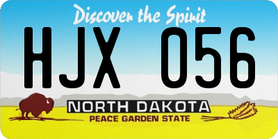 ND license plate HJX056