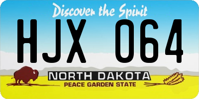 ND license plate HJX064