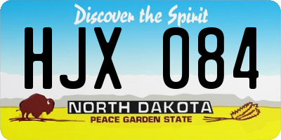 ND license plate HJX084