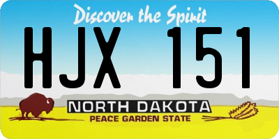 ND license plate HJX151