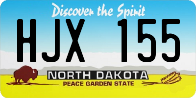 ND license plate HJX155