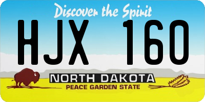ND license plate HJX160