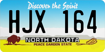 ND license plate HJX164