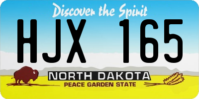 ND license plate HJX165