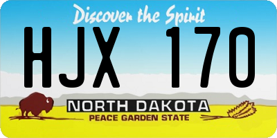 ND license plate HJX170