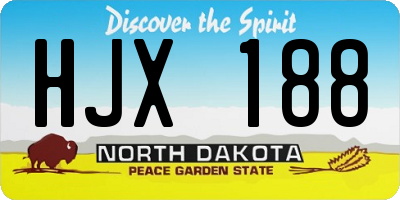 ND license plate HJX188