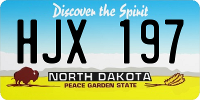 ND license plate HJX197
