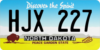 ND license plate HJX227