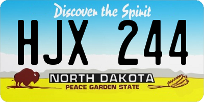 ND license plate HJX244