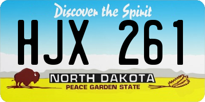 ND license plate HJX261