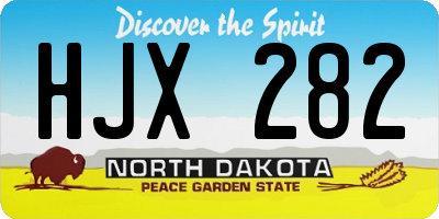 ND license plate HJX282