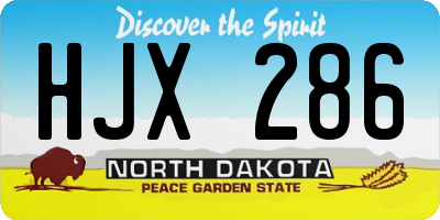 ND license plate HJX286