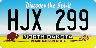 ND license plate HJX299