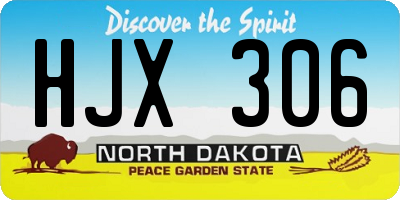 ND license plate HJX306