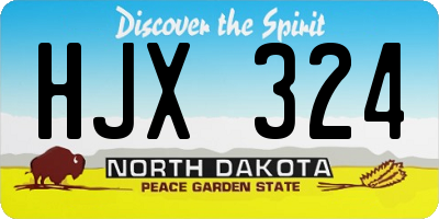 ND license plate HJX324