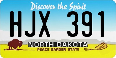 ND license plate HJX391