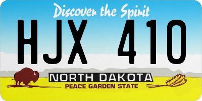 ND license plate HJX410
