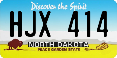 ND license plate HJX414