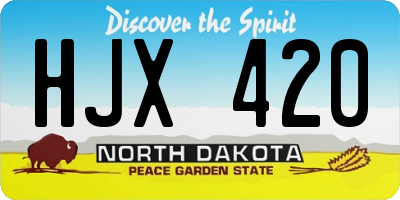 ND license plate HJX420