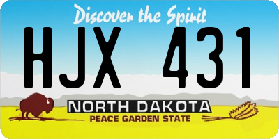 ND license plate HJX431
