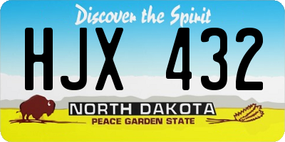 ND license plate HJX432