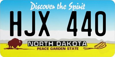 ND license plate HJX440