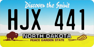 ND license plate HJX441